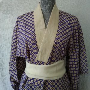 Vintage Original Japanese Nagajuban Kimono